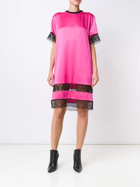 Givenchy lace panel T-shirt dress - Pink