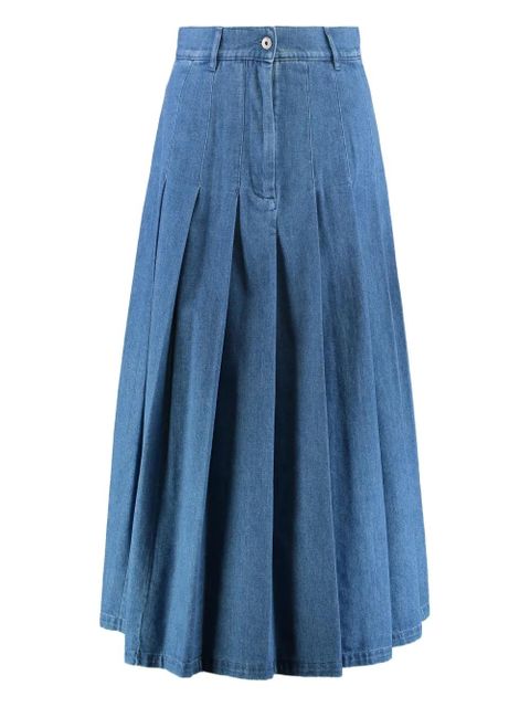 Weekend Max Mara pleated denim skirt - Blue - zdjęcie produktu nr 1