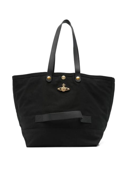 Vivienne Westwood logo orb-embellished tote bag - Black - zdjęcie produktu nr 1