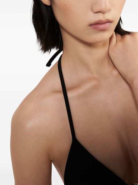 Prada triangle-cup halterneck bikini top - Black