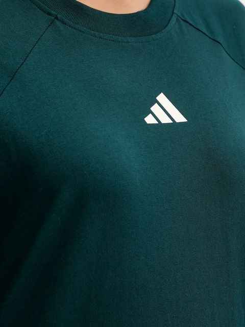 adidas t-shirt bawełniany Stadium damski kolor zielony JW0449