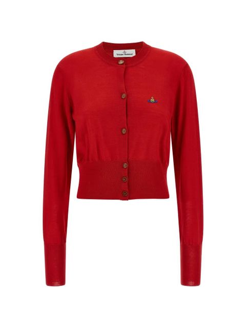 Vivienne Westwood orb-logo cropped cardigan - Red - zdjęcie produktu nr 1