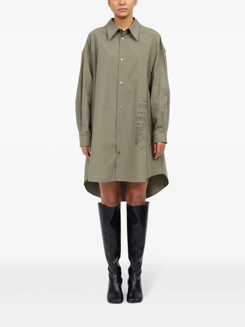 MM6 Maison Margiela cotton poplin shirt dress - Green - zdjęcie produktu nr 2