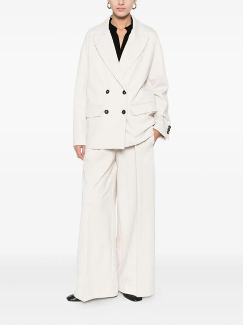 SOLOTRE double-breasted blazer - White