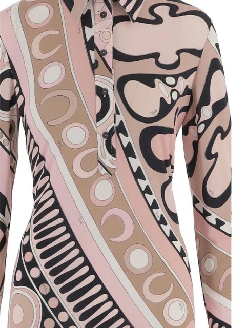 PUCCI Soleil-print chemisier dress - Pink