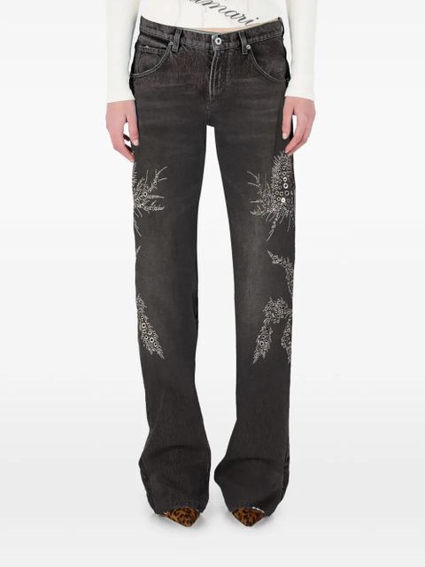 Blumarine eyelet-embellished jeans - Black - zdjęcie produktu nr 1