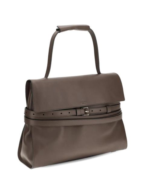 Moschino buckle-fastening tote bag - Brown