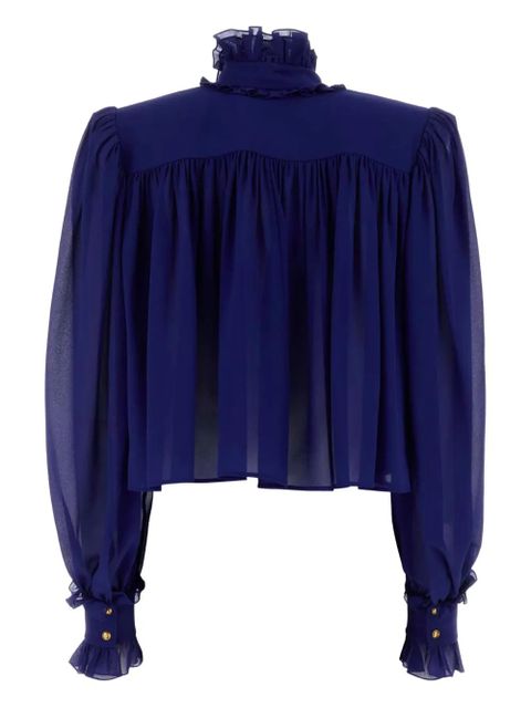 Chloé ruffled georgette blouse - Blue - zdjęcie produktu nr 2