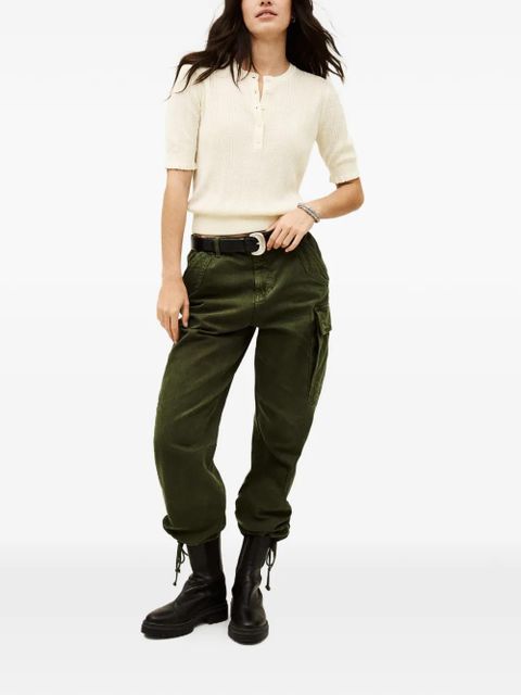 Ba&Sh Viola ruffled polo top - Neutrals - zdjęcie produktu nr 2