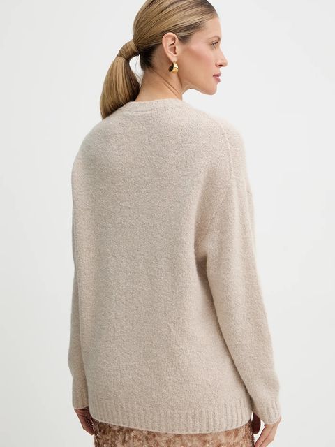 Weekend Max Mara sweter z dodatkiem wełny PESCO damski kolor beżowy 2615361161600 - zdjęcie produktu nr 2