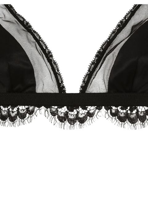 Dolce & Gabbana lace-detailing semi-sheer bra - Black