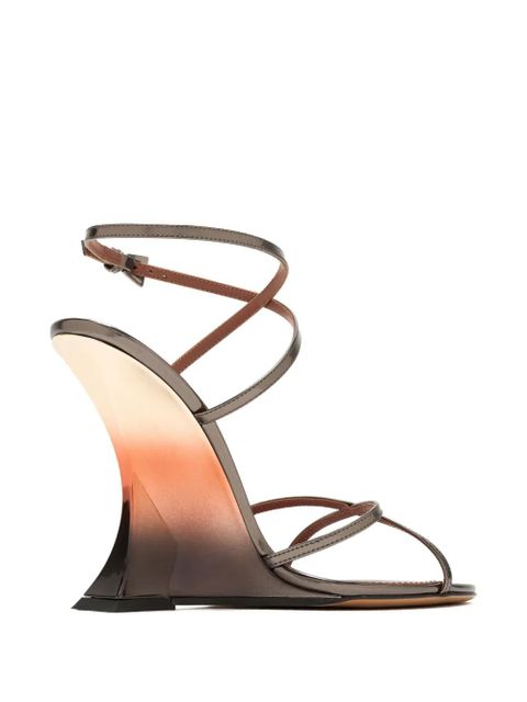 Paris Texas 105mm Nina leather sandals - Grey