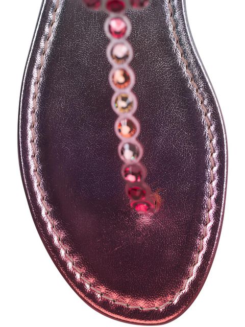 Aquazzura Tequila beaded leather sandals - Pink