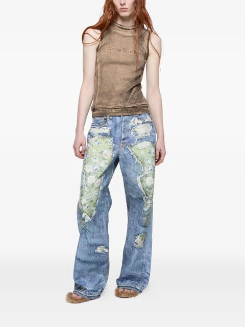 Acne Studios logo-print sleeveless top - Neutrals - zdjęcie produktu nr 2
