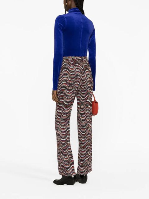 Missoni jacquard straight-leg trousers - Black