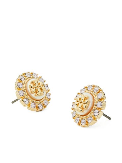 Tory Burch Kira crystal-embellishment stud earrings - Gold - zdjęcie produktu nr 2