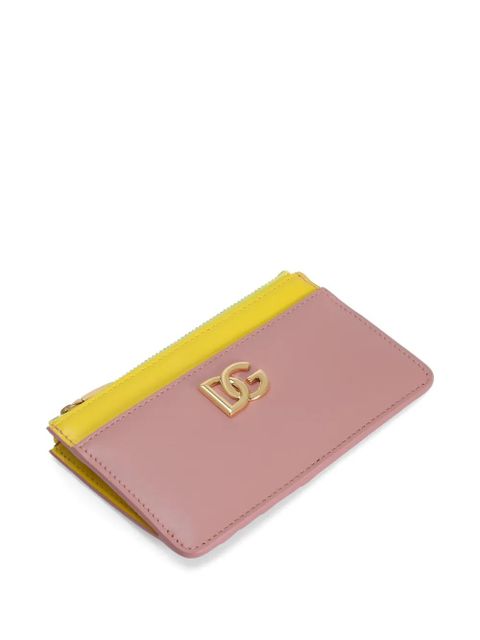 Dolce & Gabbana DG-plaque cardholder - Pink