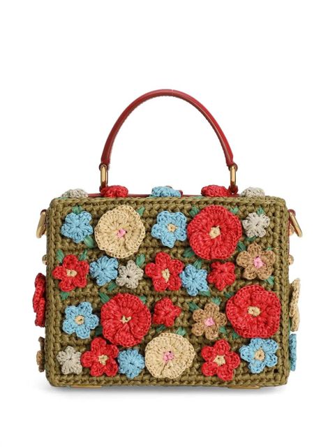 Dolce & Gabbana floral-appliqué tote bag - Green - zdjęcie produktu nr 2
