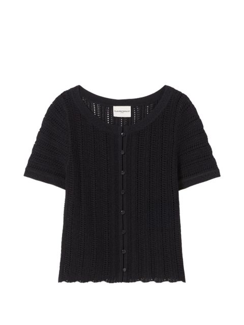 Claudie Pierlot buttoned knit cardigan - Blue - zdjęcie produktu nr 1
