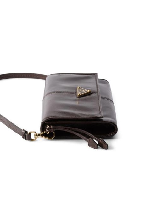 Prada logo leather wallet - Brown