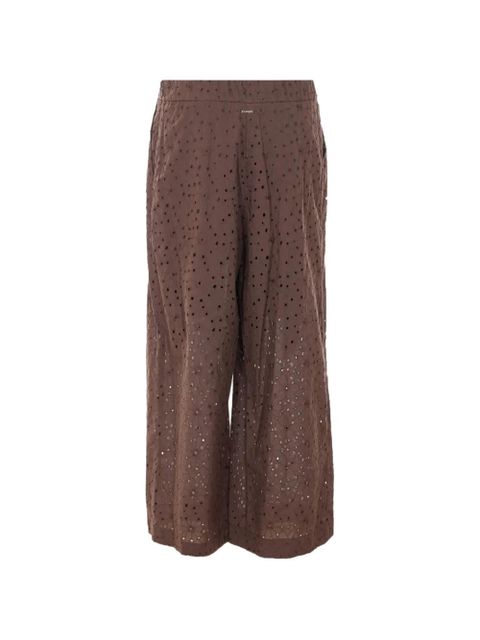 TWINSET embroidered flared trousers - Brown - zdjęcie produktu nr 2