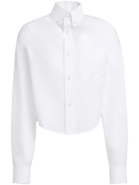 Marni cropped cotton shirt - White - zdjęcie produktu nr 1