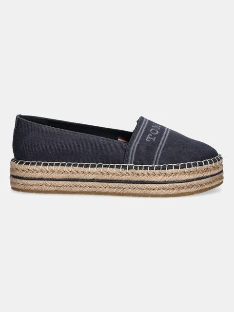 Tommy Hilfiger espadryle DENIM PLATFORM ESPADRILLE kolor granatowy na platformie FW0FW08543 - zdjęcie produktu nr 2