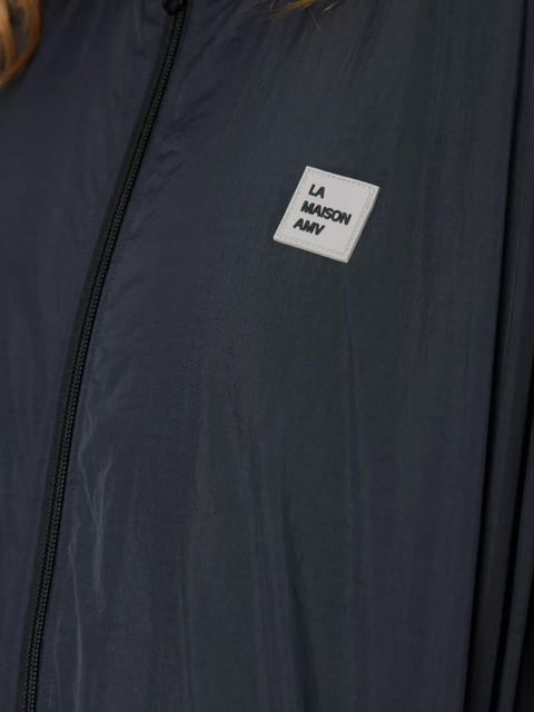 American Vintage Zotcity logo-patch parka - Blue