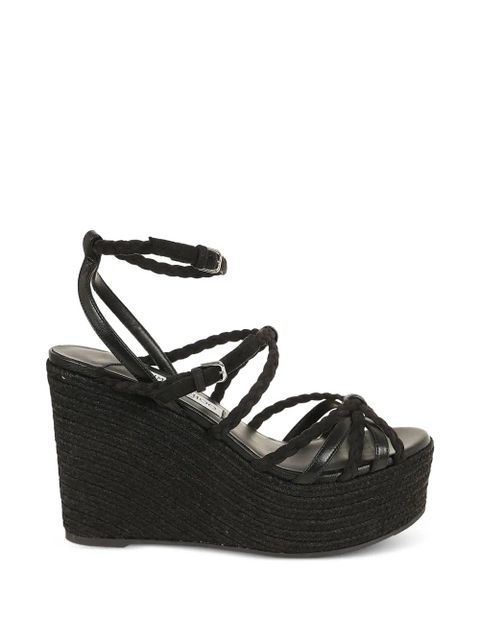 Jimmy Choo Nyra braided-strap platform sandals - Black - zdjęcie produktu nr 1