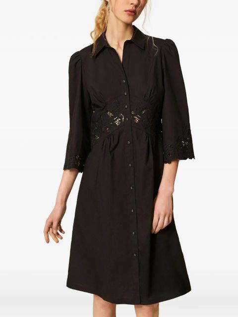 TWINSET lace midi dress - Black