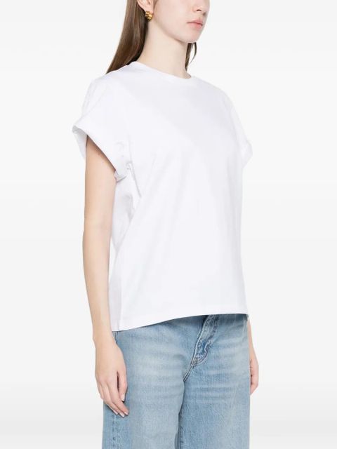 Victoria Beckham cuffed sleeve T-shirt - White