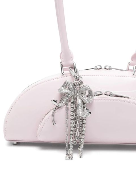 Self-Portrait Curved Charm shoulder bag - Purple