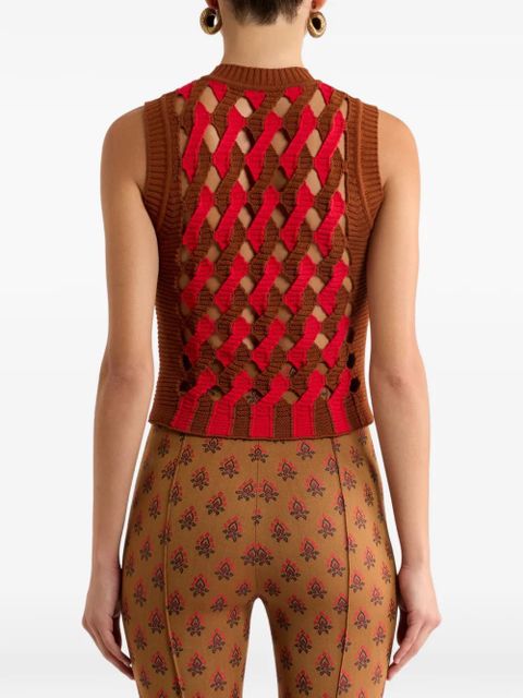 ETRO round-neck vest - Brown