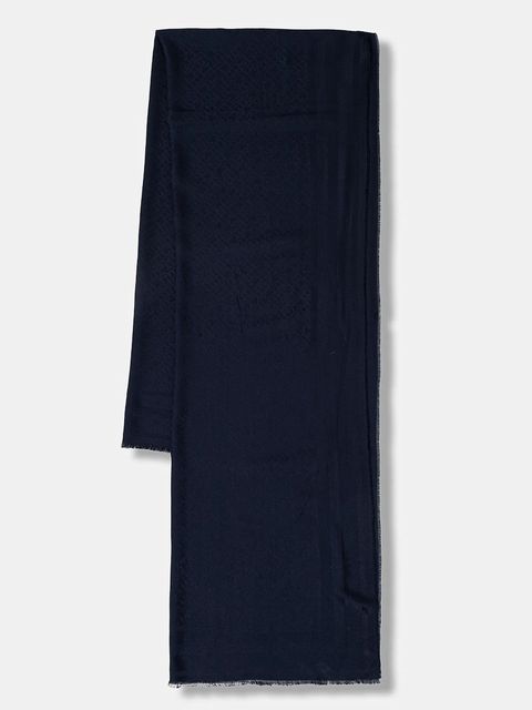 Tommy Hilfiger szal damski kolor granatowy wzorzysty AW0AW17789 - zdjęcie produktu nr 1