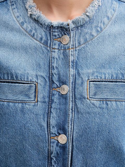 Joop! kurtka jeansowa kolor niebieski przejściowa 30047818