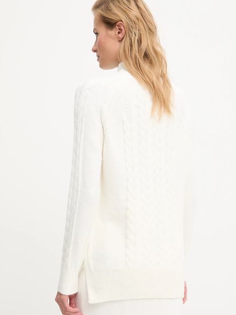 Answear.LAB sweter z kaszmirem damski kolor beżowy z półgolfem