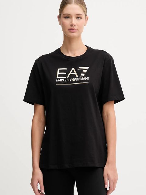 EA7 Emporio Armani t-shirt bawełniany damski kolor czarny AF12503.7W000414 - zdjęcie produktu nr 1