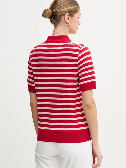Tommy Hilfiger polo damski kolor czerwony WW0WW47853