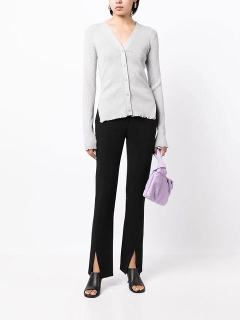 3.1 Phillip Lim Ruffle-Seamed long-sleeve cardigan - Grey - zdjęcie produktu nr 2
