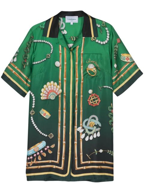 Casablanca La Boîte A Bijoux silk shirt - Green - zdjęcie produktu nr 1