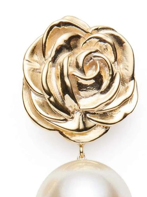 Magda Butrym rose-detail drop earrings - Gold - zdjęcie produktu nr 2