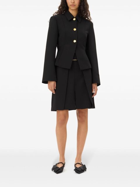 GANNI twill blazer - Black