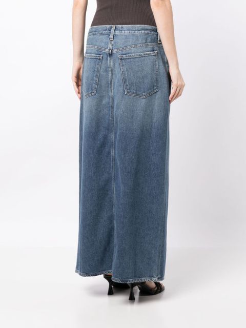 AGOLDE Leif mid-rise denim maxi skirt - Blue