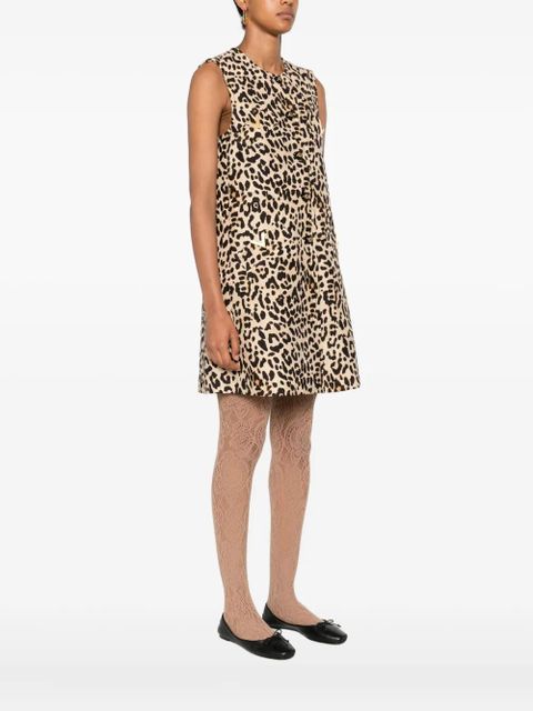 Valentino Garavani leopard print button-fastening jacket - Neutrals