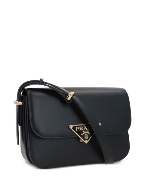 Prada triangle-logo crossbody bag - Black