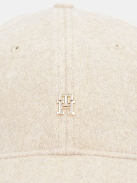 Tommy Hilfiger czapka z daszkiem wełniana kolor beżowy AW0AW17773 - zdjęcie produktu nr 2