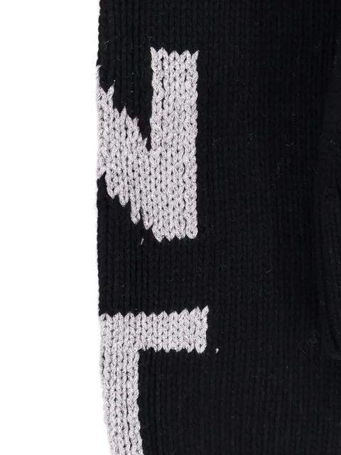 MC2 Saint Barth cable-knit logo sweater - Black