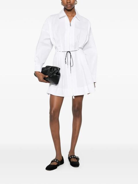 STAUD zip drawstring mini dress - White - zdjęcie produktu nr 2