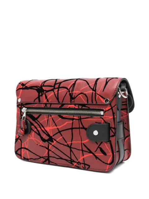 Proenza Schouler scribble-print clasp shoulder bag - Red