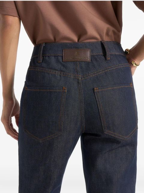 Manière De Voir Abbie contrast stitching jeans - Blue